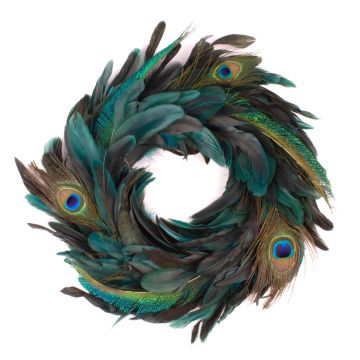 Naturdeko Pfauenfedern Kranz NORDIAN, natur, Ø50cm Naturdeko Pfauenfedern Kranz NORDIAN, natur, Ø50cm