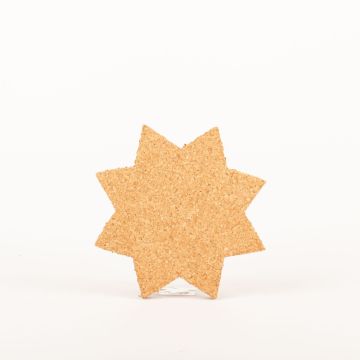 Sternförmiger Press Untersetzer aus Kork MANARA, natur, 1,5cm, Ø19,5cm
