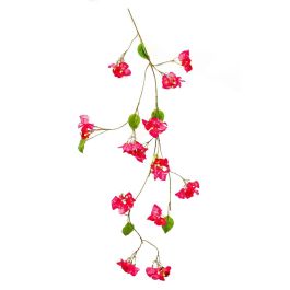 Nearly Natural Künstlicher Bougainvillea-Formschnitt – 86,4 Cm Hoch, Mit Holzkübel, Aus Seide, Pflegeleicht