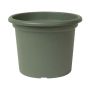 Runder Blumentopf VENERA aus recyceltem Kunststoff, mit Löchern, salbeigrün, 19cm, Ø25cm