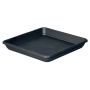 Eckiger Blumentopf Untersetzer TOULA aus Kunststoff, anthrazit, 36x36x6cm