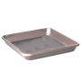 Eckiger Blumentopf Untersetzer TOULA aus Kunststoff, taupe, 26x26x4cm