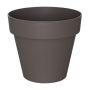 Runder Blumentopf VINAYA aus Kunststoff, mit Löchern, taupe, 31cm, Ø35cm