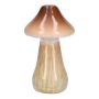 Blumenvase RATBURGA, Pilz Form, Keramik, braun-beige, 16cm, Ø9cm