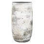 Keramikvase SICANI mit Struktur, altweiß-braun, 30cm, Ø19cm
