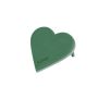 OASIS® Nasssteckmasse Herz, Hochzeitsdeko, EcoBase Hartschaumboden, Aufstellhölzer, grün, 40x38x4,5cm