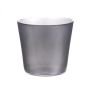 Pflanztopf ALENA SHINY, Glas, silber glänzend, 9,5cm, Ø11,5cm