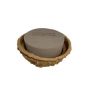 OASIS Nasssteckmasse Zylinder JOZA, NatureSource 20% biobasierte Rohstoffe, Biolit Altpapier Schale, braun, 6cm, Ø14cm