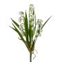 Künstliche Blume Maiglöckchen PINDAR mit Wurzeln, Steckstab, weiß, 23cm