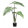 Künstliche Pflanze Colocasia TAHRON, grün-weiß, 130cm
