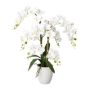 Kunst Phalaenopsis Orchidee LUKREN im Keramiktopf, Wurzeln, weiß, 65cm