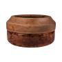 Deko Schale RUSSELL mit Mangoholz, Glas, Leopardenmuster, braun-klar, 15,5cm, Ø30cm