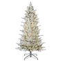 Unechter schlanker Tannenbaum LUZERN SPEED DELUXE, beschneit, LEDs, 230cm, Ø135cm