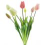 Künstlicher Tulpenstrauß Mix LONA, creme-rosa-pink, 45cm, Ø20cm