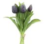 Künstlicher Tulpenstrauß Mix LONA, schwarz-weiß, 30cm, Ø20cm