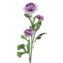 Kunst Blume Ranunkel PROTO, lila-weiß, 65cm