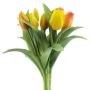 Künstlicher Tulpenstrauß Mix LONA, gelb-orange, 30cm, Ø20cm