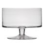 Schale mit Standfuß CORIE EARTH, Glas, transparent, 18cm, Ø24cm
