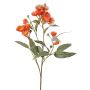 Eukalyptus Zweig künstlich WANARA mit Blüten, orange, 100cm