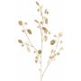 Satin Lunaria Zweig künstlich PINDUS mit Blüten, weiß-gold, 85cm