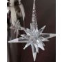 Weihnachtsdeko Stern MABOU, Hänger, Glitzer, silber-weiß, 10cm, Ø10cm