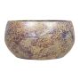 Keramikschale im Retro Style MAGO, Wischoptik, gold, 14cm, Ø29cm