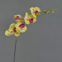 Kunstzweig Phalaenopsis Orchidee DAJANA, gelb-pink, 80cm, Ø6-11cm