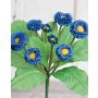 Kunstblume Gänseblümchen PEGGY auf Steckstab, blau, 25cm