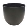 Runder Pflanztopf ANOUCK aus recyceltem Kunststoff, anthrazit, 32,5cm, Ø39cm