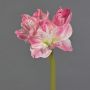 Kunstblume Amaryllis GRILVE, pink-weiß, 60cm, Ø7-14cm