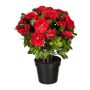 Kunstblume Azalee WHENFA im schwarzen Dekotopf, rot, 30cm