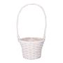 Korb für Blumen BARONIKA mit Henkel, Weide, weiß, 48cm, Ø25cm