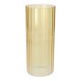 Deko Vase BLANDINA, Glas, Rillen, gelb-transparent, 24cm, Ø10cm