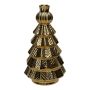 Dekoflasche Tannenbaum BRIXON, Blatt Muster, Keramik, gold-metallic, 25,7cm, Ø14cm