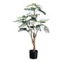 Kunst Philodendron Monstera Deliciosa Variegata PILTA, grün-weiß, 80cm