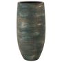 Blumenvase aus Keramik AETIOS, Farbverlauf, blau-gold, 35cm, Ø18cm