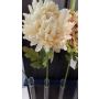 Künstliche Chrysantheme FYRFOR, creme-aprikose, 70cm, Ø14cm