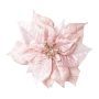 Samt Weihnachtsstern SINFE, rosa, Ø18cm