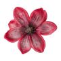 Künstliche Blüte Magnolie NURFFY, burgunderrot, Ø16cm