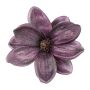 Künstliche Blüte Magnolie NURFFY, aubergine, Ø16cm