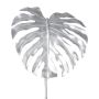 Kunstblatt Philodendron Monstera Deliciosa MENKIS, metallic-silber, 90cm