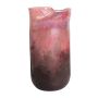 Glas Blumenvase PEPA, Öffnung gefaltet, multi-pink-klar, 41,5cm, Ø20cm