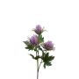 Fake Blumenzweig Edeldistel ERKENHILDE, lila, 65cm