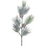 Kunstzweig Pinie SNOLER mit Glitzer, Zapfen, gefroren, grün, 100cm