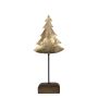 Deko Tannenbaum DORANA aus Metall, Holzfuß, gold, 14x10x35cm