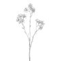 Kunstzweig Zimmeraralie KLORIM mit Blüten, silber, 35cm
