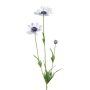 Deko Zweig Margerite NIELAY, hellblau, 65cm