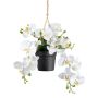 Kunst Phalaenopsis Orchideen Blumenampel LARSAY, Dekotopf, weiß, 25cm