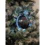 Christbaum Kugel LUVELIA mit LED, 5 Stück, glänzend schwarz, Ø8cm