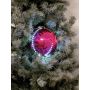 Christbaum Kugel LUVELIA mit LED, 5 Stück, glänzend pink, Ø8cm